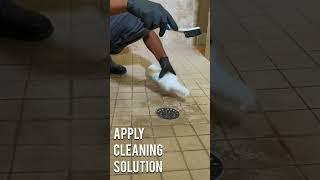 Remove soap scum from shower tiles  #cleaning #shorts #tiktok #floor #hacks