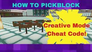 Pickblock and Advanced Pickblock Tutorial (Creative Mode Cheat Code!!!) Minecraft Bedrock