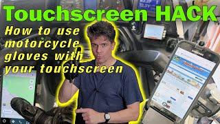 Touch Screen HACK: How to use motorcycle gloves with your touch screen device!