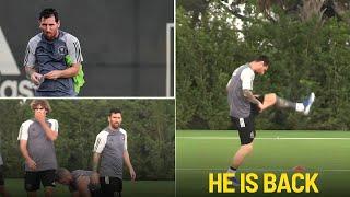 Lionel Messi returns to Inter Miami training