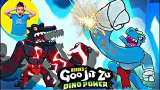 GooJitZu DINO POWER Динозавры гуджитсу БОЕВЫЕ ЧЕЛЮСТИ VS ВОДНАЯ АТАКА // KiFill