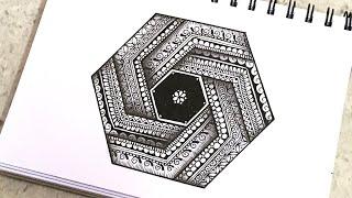 CREATE Stunning 3D Hexagon Mandalas FAST and EASY!