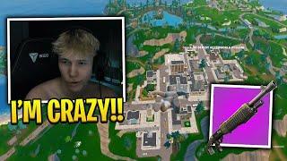 What happens when MrSavage landing Tilted Towers in Fortnite Reload with OG Pump