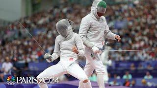 U.S. upset by Iran in stunning men's team sabre elimination | Paris Olympics | NBC Sports