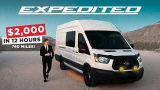 740 MILES for $2,000! 12 Hours of Driving! - Cargo Van / Transit / Sprinter Van - EXPEDITED