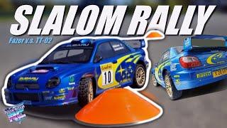 Kyosho Fazer Mk2 v.s. Tamiya TT-02 Rally - Slalom Challenge! Which Chassis Will Be The Fastest???