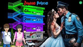 Police ZOMBIE Wedding Couple  | SAKURA School Simulator Horror Drama 