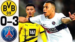 Borussia Dortmund vs PSG 0-3 - All Goals and Highlights - 2024  MBAPPE