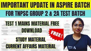 Important Update + Sample Material for Group 2 & 2A Aspire Batch ️ Download PDF 