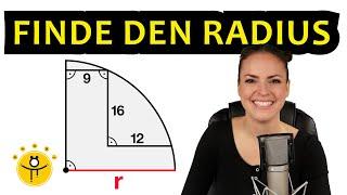 Mathe RÄTSEL Geometrie – Wie groß ist der Radius?