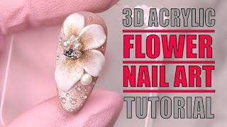 3D Acrylic Flower Nail Art Easy Designs Tutorial