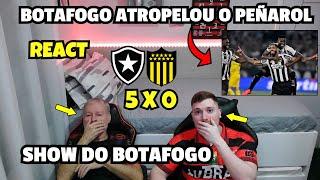 REACT BOTAFOGO 5 X 0 PEÑAROL MELHORES MOMENTOS - BOTAFOGO ATROPELOU O PEÑAROL!!