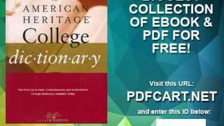 The American Heritage College Dictionary, Fourth Edition