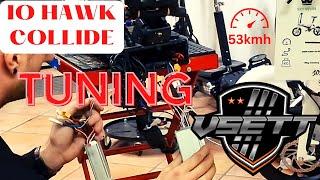 IO HAWK Collide Tuning  - VSETT 8 E Scooter Controller einbau 