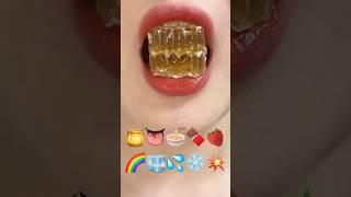 asmr EMOJI FOOD eating sounds(sped up)