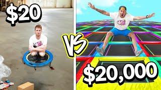 $20 VS $20,000 TRAMPOLINE PARK! *Budget Challenge*