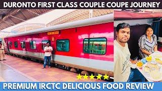 DURONTO EXPRESS LUXURIOUS FIRST CLASS AC COUPE TRAIN JOURNEY | PREMIUM IRCTC FOOD OF INDIA RAILWAYS