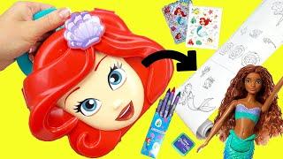 The Little Mermaid Movie 2023 Ariel Art Activity Book Case with Stickers! Crafts for Kids