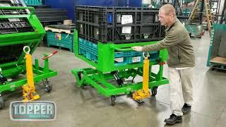 Video Reel Topper Industrial Material Handling Cart and Equipment