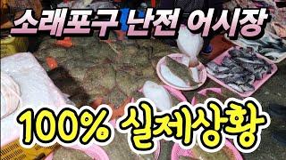 소래포구 난전 어시장 100% 실제 상황! 자연산 횟감 가격이? 꼭 4시 이후! 배들어 올때 오세요.korean fish market channel