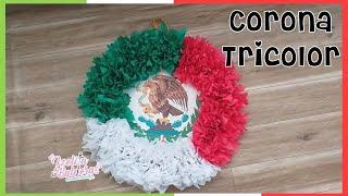 Adorno para las Fiestas Patrias - Corona Tricolor de papel China