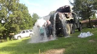 Hardcore ALS Ice Bucket Challenge! Dump Truck 1000 Gallons Ice Water!