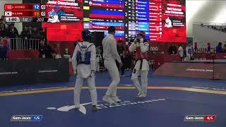 203 Round of 64 Men  55kg KGZ A  ASYMBEK  KOR M K  PARK