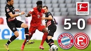 FC Bayern München vs. Fortuna Düsseldorf I 5-0 I Lewandowski, Davies & Pavard Score in Emphatic Win