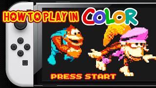 How to play Donkey Kong Land 3 in COLOR on Switch!