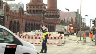 Start der Bauarbeiten an der Berliner Oberbaumbrücke