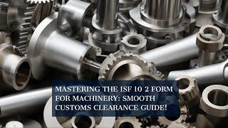 Mastering the ISF 10 2 Form for Machinery: Smooth Customs Clearance Guide!