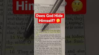 Does #God Hide Himself?  Isaiah 45:15 #israel