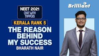 The Reason Behind My Success | BHARATH NAIR | Kerala Medical Rank 5