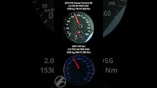 VW Eos 2.0 TFSI DSG 200 PS vs VW Passat Variant B8 2.0 TDI DSG 190 PS 0-100 kmh