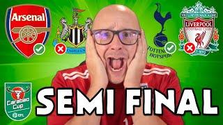 CARABAO CUP SEMI FINAL 1ST LEG - PREDICTIONS