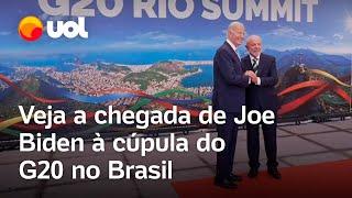 G20: Biden cumprimenta Lula e Janja ao chegar para reunião com líderes mundiais no Rio; veja momento