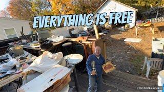 Everything is FREE!!! Pop up estate sale surprise