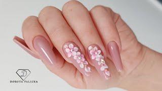 3D acrylic flowers nail art tutorial.