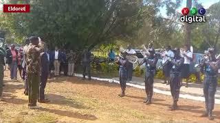 Interior PS Raymond Omollo inspects guard of honor in Eldoret, Uasin Gishu County.