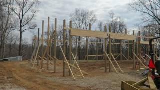 Pole Barn framing Post Frame building Ep.5