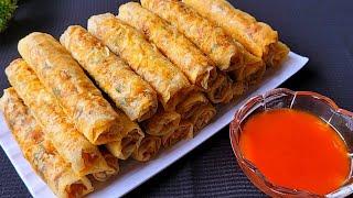 NGGAK NYANGKA KULIT LUMPIA DIBIKIN KAYA GINI ENAK BANGET BAHAN NYA SEDERNAHA BIKINYA MUDAH