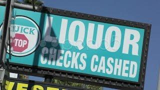 Liquor Sign 01 Hd. Stock Footage