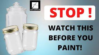 How to paint a glass jar with no peeling Easy DIY (no peel no chip technique)