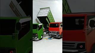 Proses truk towing  dari kardus 