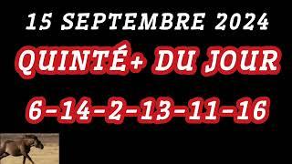 PMU QUINTÉ+ DIMANCHE 15 SEPTEMBRE 2024 À PARISLONGCHAMP RÉUNION 1 COURSE 4 DU JOUR