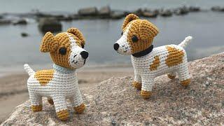 tutorial: JACK RUSSELL terrier amigurumi / Джек Рассел Терʼєр, вʼязане цуценя (part 1, ears)