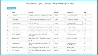 Update Multiple Mysql Data using Checkbox with Ajax in PHP