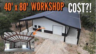 How Much is a Custom 40x80 Metal Workshop Cost? | Metal Building Buying Tips | WolfSteel Buildings