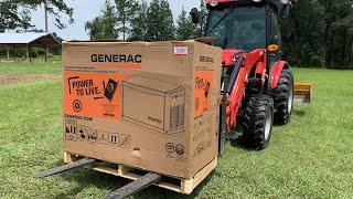 Pouring a concrete slab for our new 24kw Generac generator.