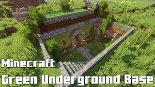 Minecraft Build: Green Concrete Underground Base #minecraft